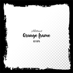 Grunge frame. Hand drawn textured design elements.