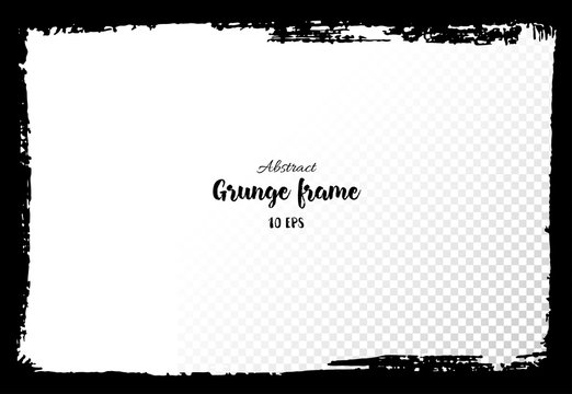 Grunge frame. Hand drawn textured design elements.