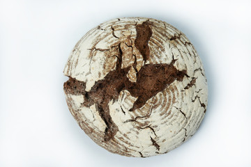Dark bread above view