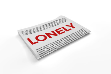 Lonely on Newspaper background