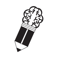 Pencil With A Brain Shaped Eraser