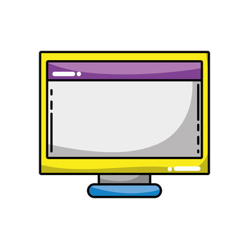 computer technology with screen and webside design