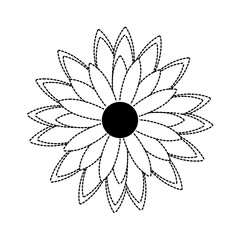 flower sticker vector illustration