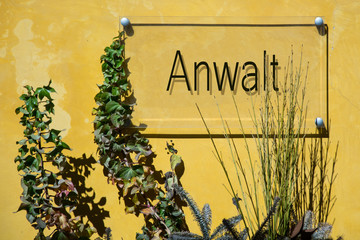Schild 233 - Anwalt