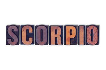 Scorpio Concept Isolated Letterpress Word
