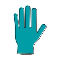 Medical glove isolated icon vector illustration graphic design
