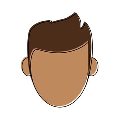 Young man face icon vector illustration graphic design