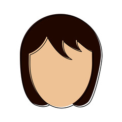 Young woman face icon vector illustration graphic design