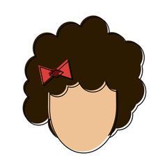 Young woman face icon vector illustration graphic design