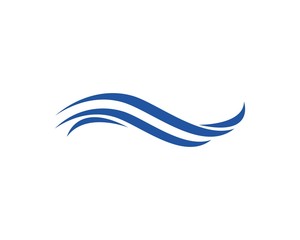 Naklejka premium Water Wave symbol and icon Logo Template
