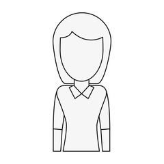 Young woman avatar cartoon icon vector illustration graphic design