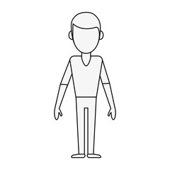 Young man avatar cartoon icon vector illustration graphic design