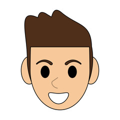 Young man face icon vector illustration graphic design