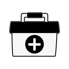 First aids suitcase icon vector illustration graphic design