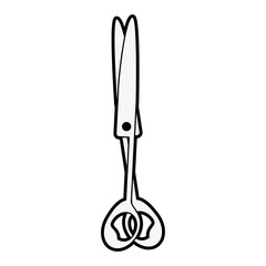 surgical scissors medical tool icon vector illustration graphic design