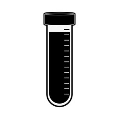 Test tube with blood icon vector illustration graphic design