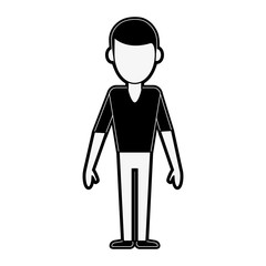 Young man avatar cartoon icon vector illustration graphic design