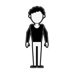 Young man avatar cartoon icon vector illustration graphic design