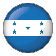 Icon representing button flag of Honduras. Ideal for catalogs of institutional materials and geography