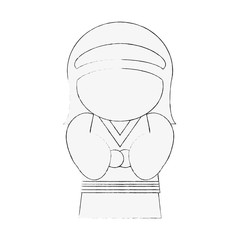 Geisha cartoon avatar icon vector illustration graphic design