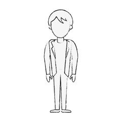 Young man avatar cartoon icon vector illustration graphic design