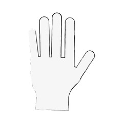 Human hand symbol icon vector illustration graphic design