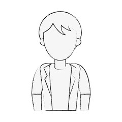 Young man avatar cartoon icon vector illustration graphic design
