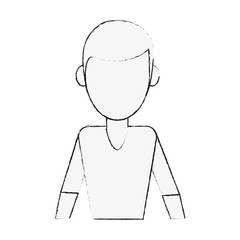 Young man avatar cartoon icon vector illustration graphic design