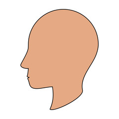 Human head silhouette icon vector illustration graphic design