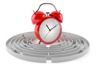 Alarm clock with maze