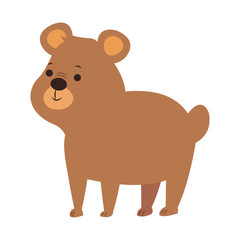 Cute bear cartoon icon vector illustration graphic design