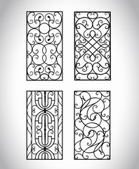 Vector illustration products of steel and iron.