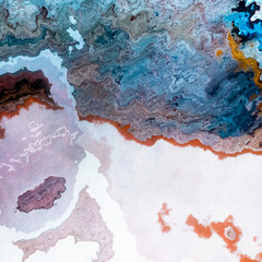 Obraz na płótnie Canvas Mineral layers like blue coffe and milk mixture