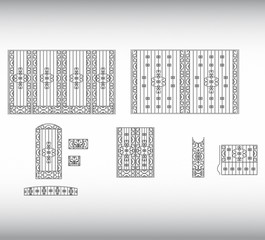 Vector illustration products of steel and iron.