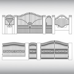 Vector illustration products of steel and iron.