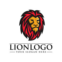 Vector of lion head, lion logo template