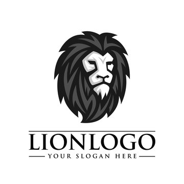 Vector of lion head, lion logo template