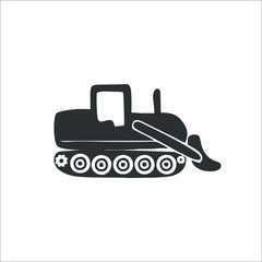 Tractor icon. Vector Illustration