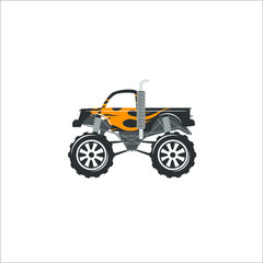 Monster truck icon. Vector Illustration