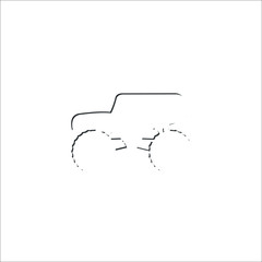 Monster truck icon. Vector Illustration © OldWoolf