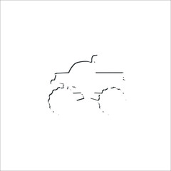 Monster truck icon. Vector Illustration