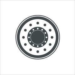 Wheel icon. Vector Illustration