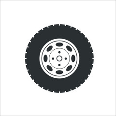 Wheel icon. Vector Illustration