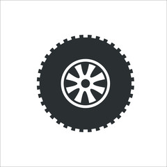 Wheel icon. Vector Illustration