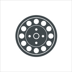 Wheel icon. Vector Illustration