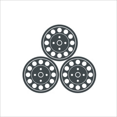 Wheel icon. Vector Illustration