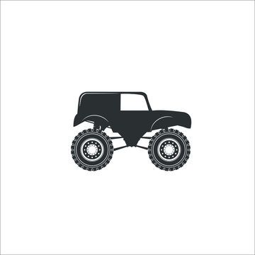 Monster truck icon. Vector Illustration
