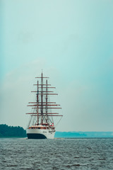Three mast sailing ship