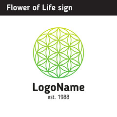 Sign of a flower of life, a pattern of circles