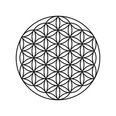 Sign of a flower of life, a pattern of circles